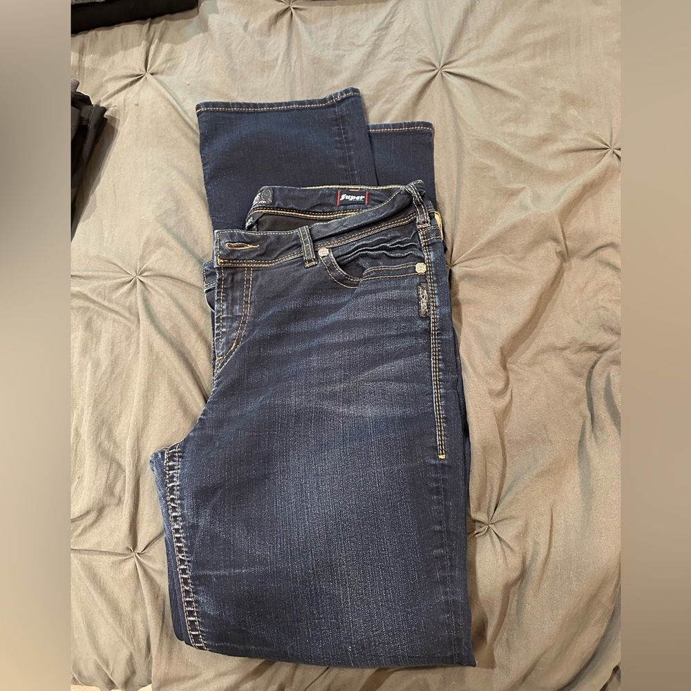 Silver jeans bootcut suki mid straight 34/32